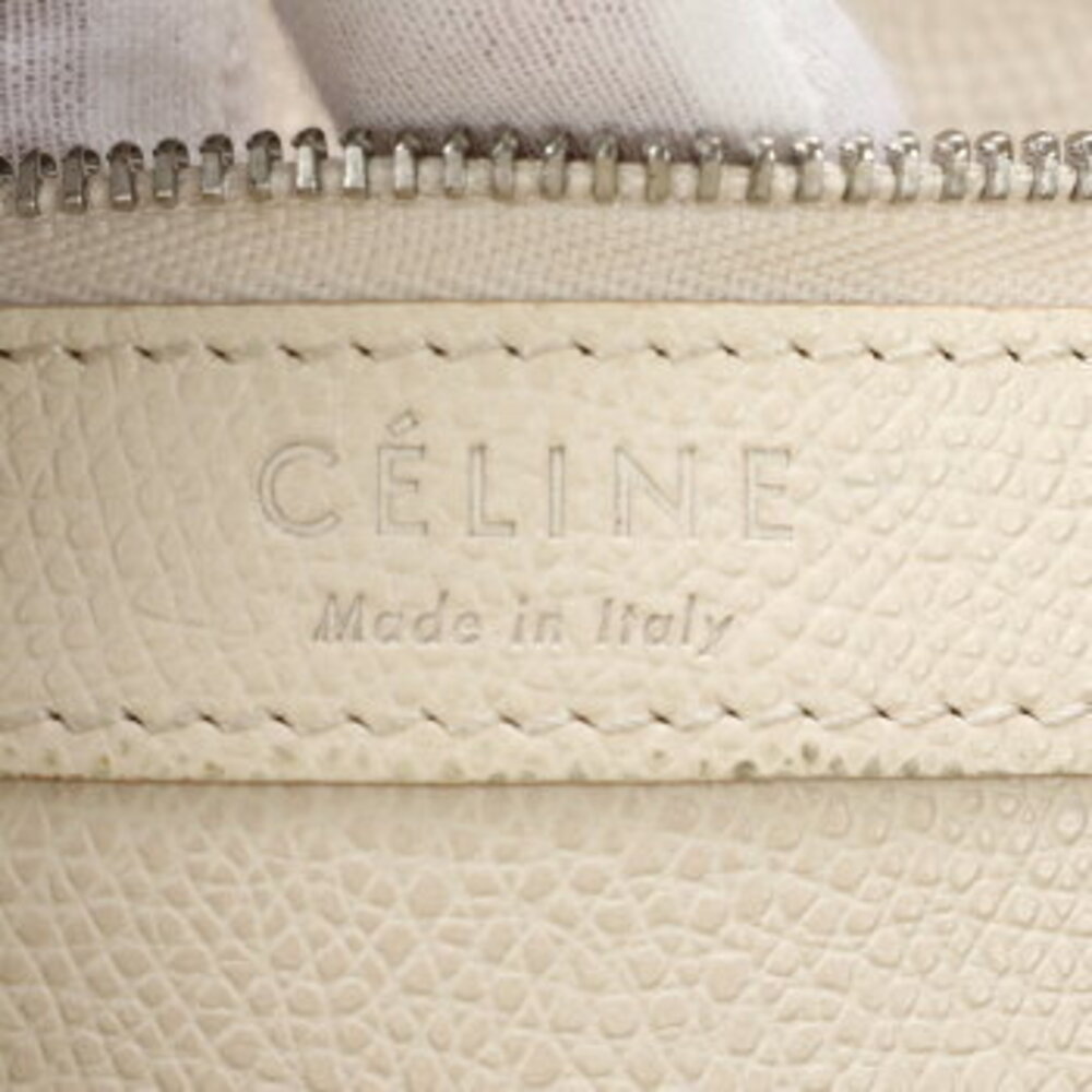 Celine Vertical Cabas Leather Shoulder Bag Crossbody Handbag Tote Two Tone - Picture 14 of 14